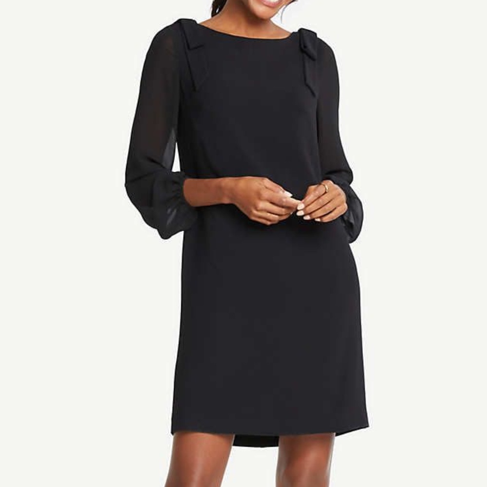 Shoulder Bow Shift Dress